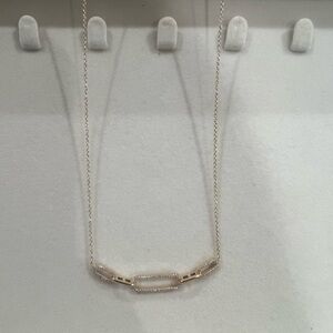 Elegant Gold and Diamond Clip Necklace